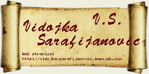 Vidojka Sarafijanović vizit kartica